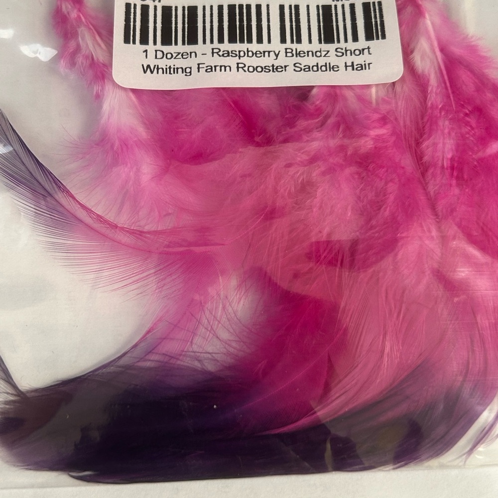 Hair Feathers Pack of 12 Pink with Purple Tips